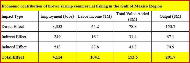 Figure 1. Total economic impact includes direct, indirect and induced effects estimated by using 2015 annual landing values and 2013 IMPLAN data. The local purchases percentage was set to 100%. The number of jobs is rounded off.