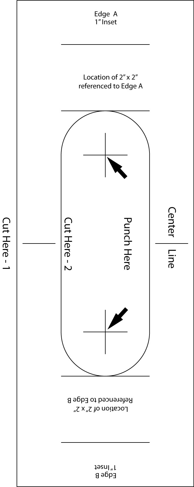 A template for the handles of a coffer dam.