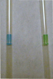 Plastic insemination rods.