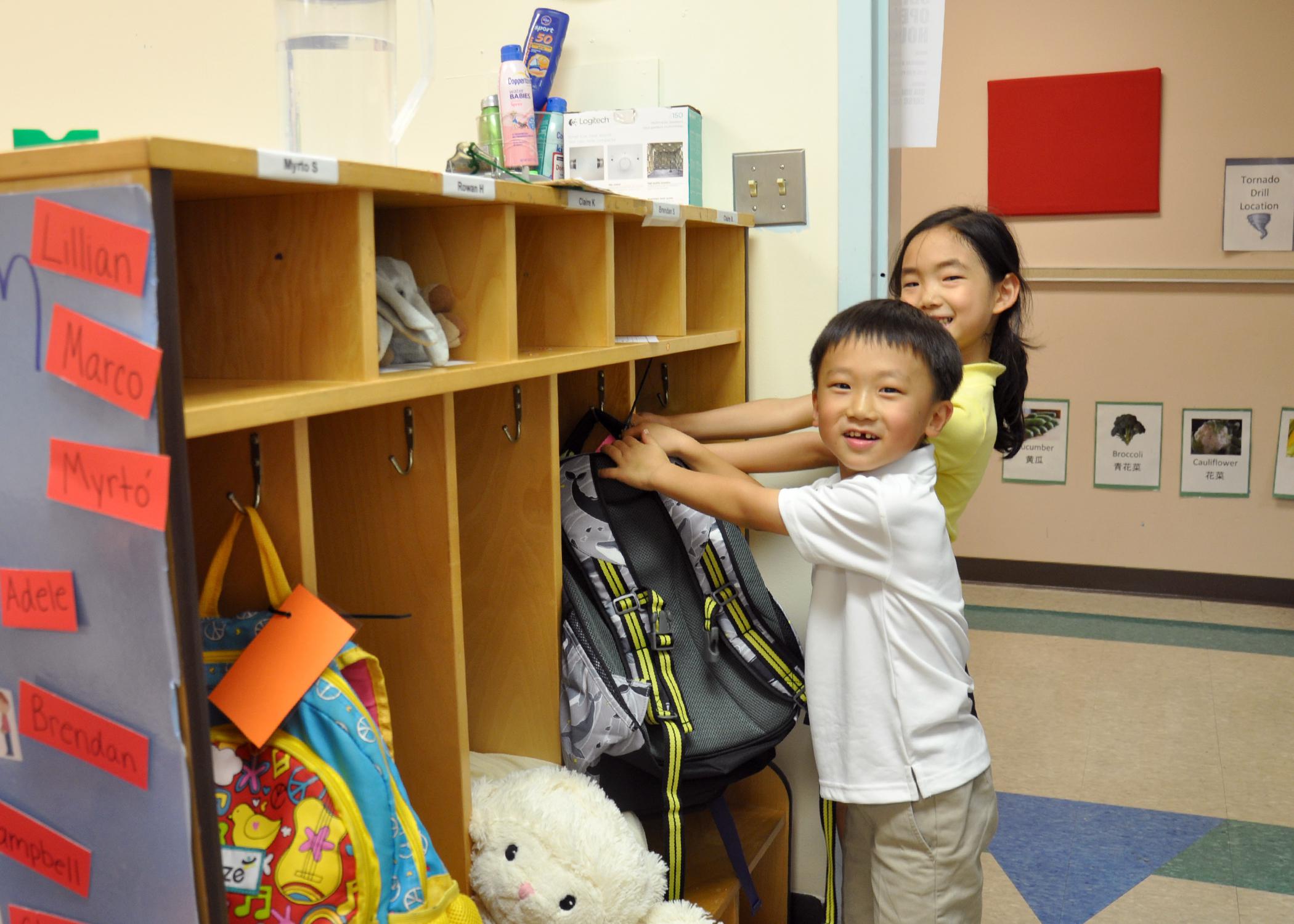 Children in the after-school program at the Mississippi State University Child Development and Family Studies Center are eager for the new school year. (Photo by MSU School of Human Sciences/Amy Barefield)