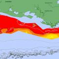 The 2017 Gulf of Mexico dead zone, primarily off the coast of Louisiana, recently measured 8,776 square miles, the largest ever recorded in 32 years of monitoring. Reducing the size of the hypoxic zone is important to ensure continued productivity of the Gulf fishery. (Data source: N.N. Rabalais, Louisiana State University and Louisiana Universities Marine Consortium; R.E. Turner, LSU. Funding: National Oceanic and Atmospheric Administration, National Centers for Coastal Ocean Science, http://www.gulfhypoxi