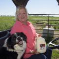 Mindy Rutherford and her family added a dairy to their Rolling Fork, Mississippi, farm this year. Milk produced by the farm’s small dairy is processed on site. (Photo by MSU Extension Service/Kevin Hudson)